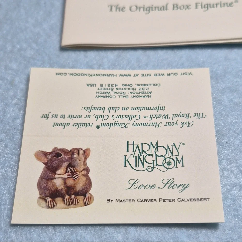 HARMONY KINGDOM Treasure Jests Love Story Mouse 2006 Resin Trinket Boxed